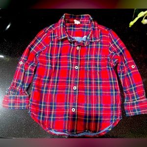 Baby Gap Little Boy’s tartan Plaid  Flannel Shirt Sz 3T